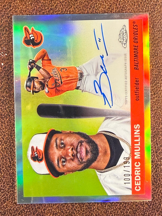 Cedric Mullins - 2025 Topps Chrome Platinum - Refractor AUTO /199 - Orioles