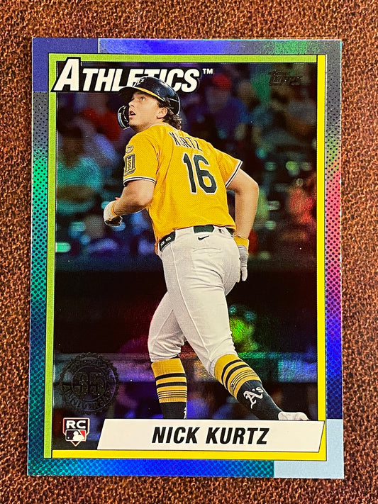 Nick Kurtz - 2025 Topps Update - Rookie Rainbow Foil - Athletics