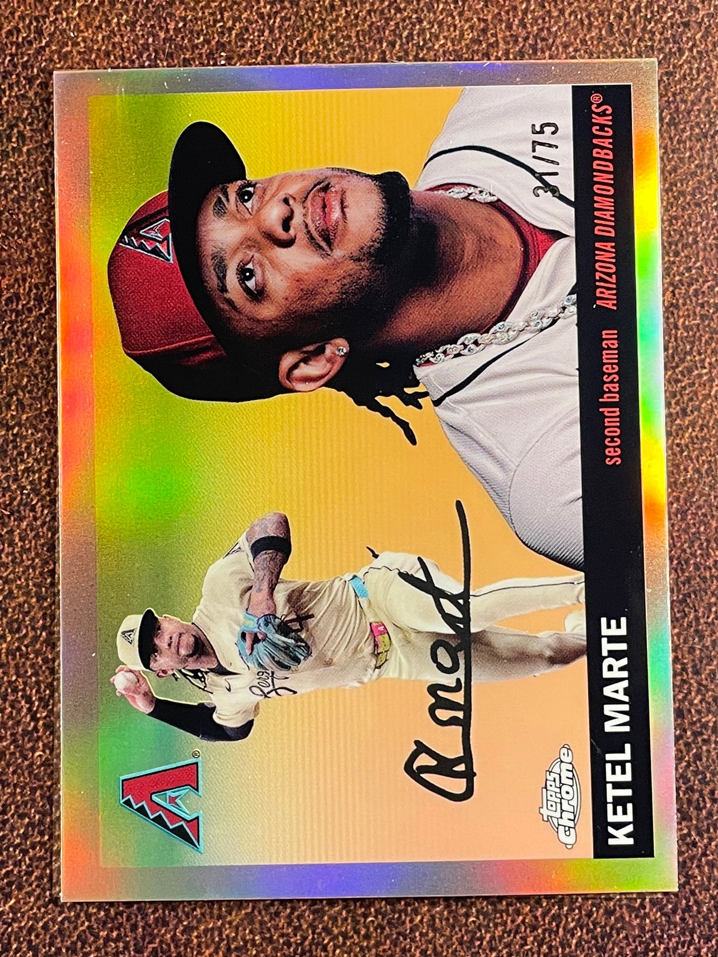 Ketel Marte - 2025 Topps Chrome Platinum - ROSE GOLD Refractor /75 - Diamondbacks