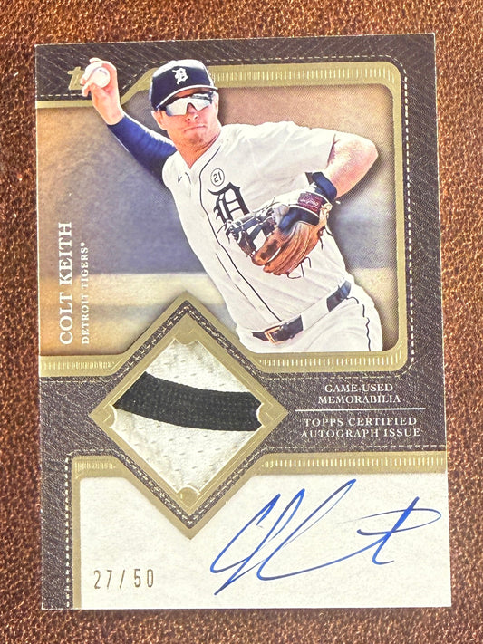 Colt Keith - 2025 Topps Update - Flagship AUTO RELIC /50 (*Edge Whiting*) - Tigers