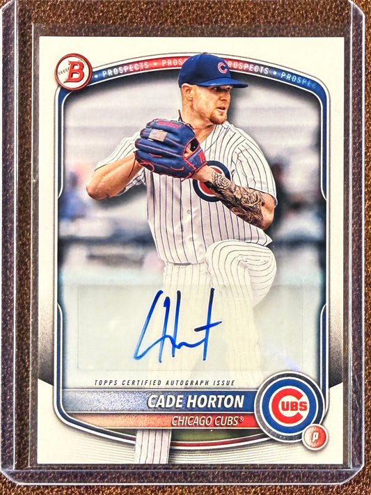 Cade Horton - 2025 Bowman - Paper AUTO - Cubs