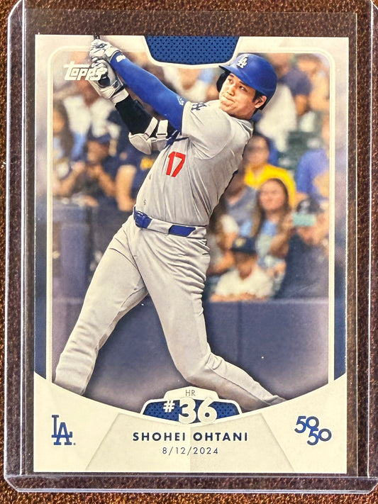 Shohei Ohtani - 2024 Topps 50/50 - HR #36 Base - Dodgers