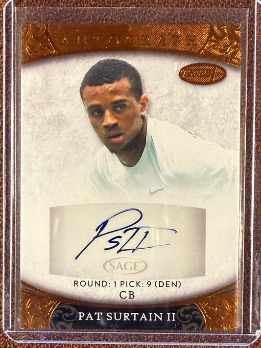 Pat Surtain II - 2021 Sage Apsire - Bronze AUTO - Broncos