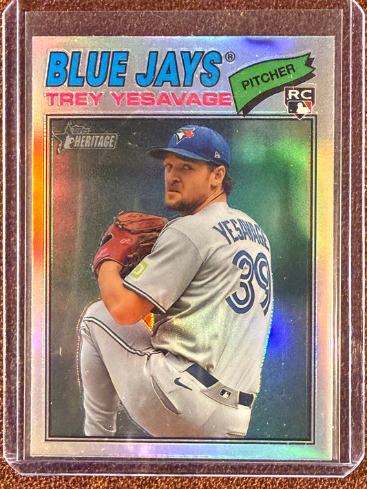 Trey Yesavage - 2026 Topps Heritage - Rookie Chrome Refractor - Blue Jays