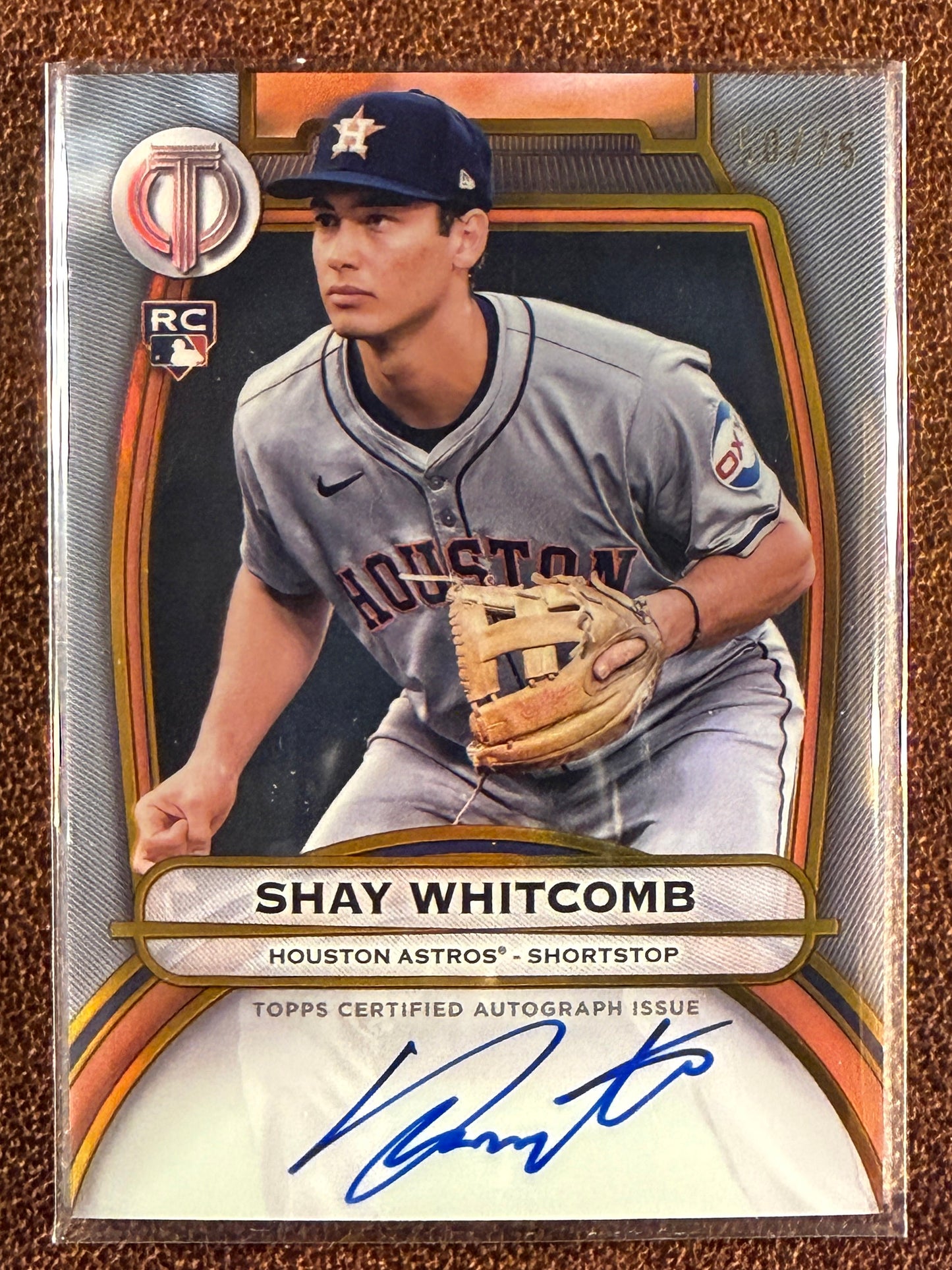 Shay Whitcomb - 2025 Topps Tribute - Rookie GOLD AUTO /75 - Astros