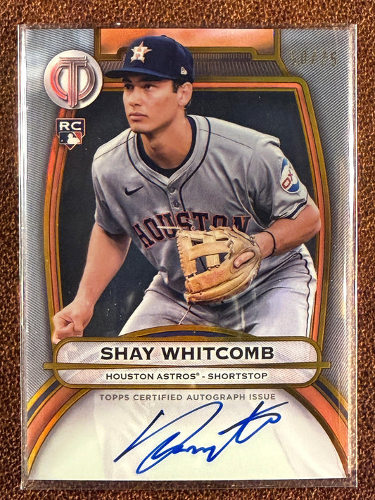 Shay Whitcomb - 2025 Topps Tribute - Rookie GOLD AUTO /75 - Astros