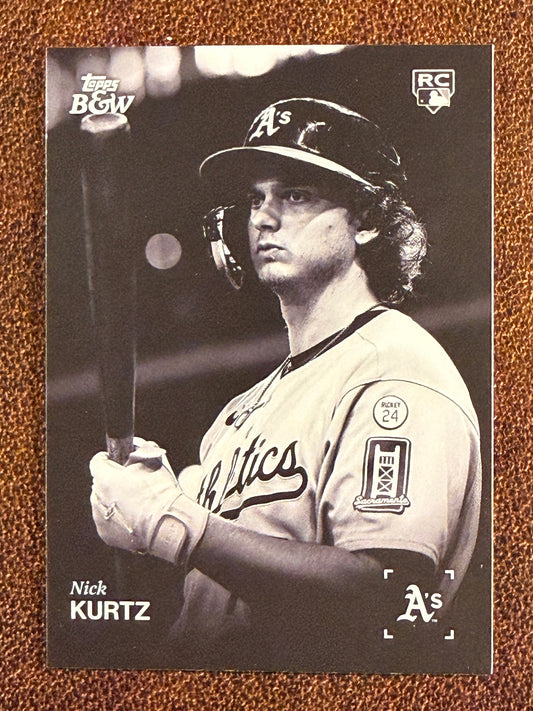 Nick Kurtz - 2025 Black and White - Rookie Base - Athletics