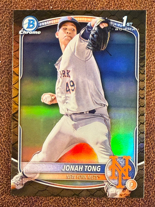 Jonah Tong - 2025 Bowman Chrome - 1st Bowman Reptilian - Mets