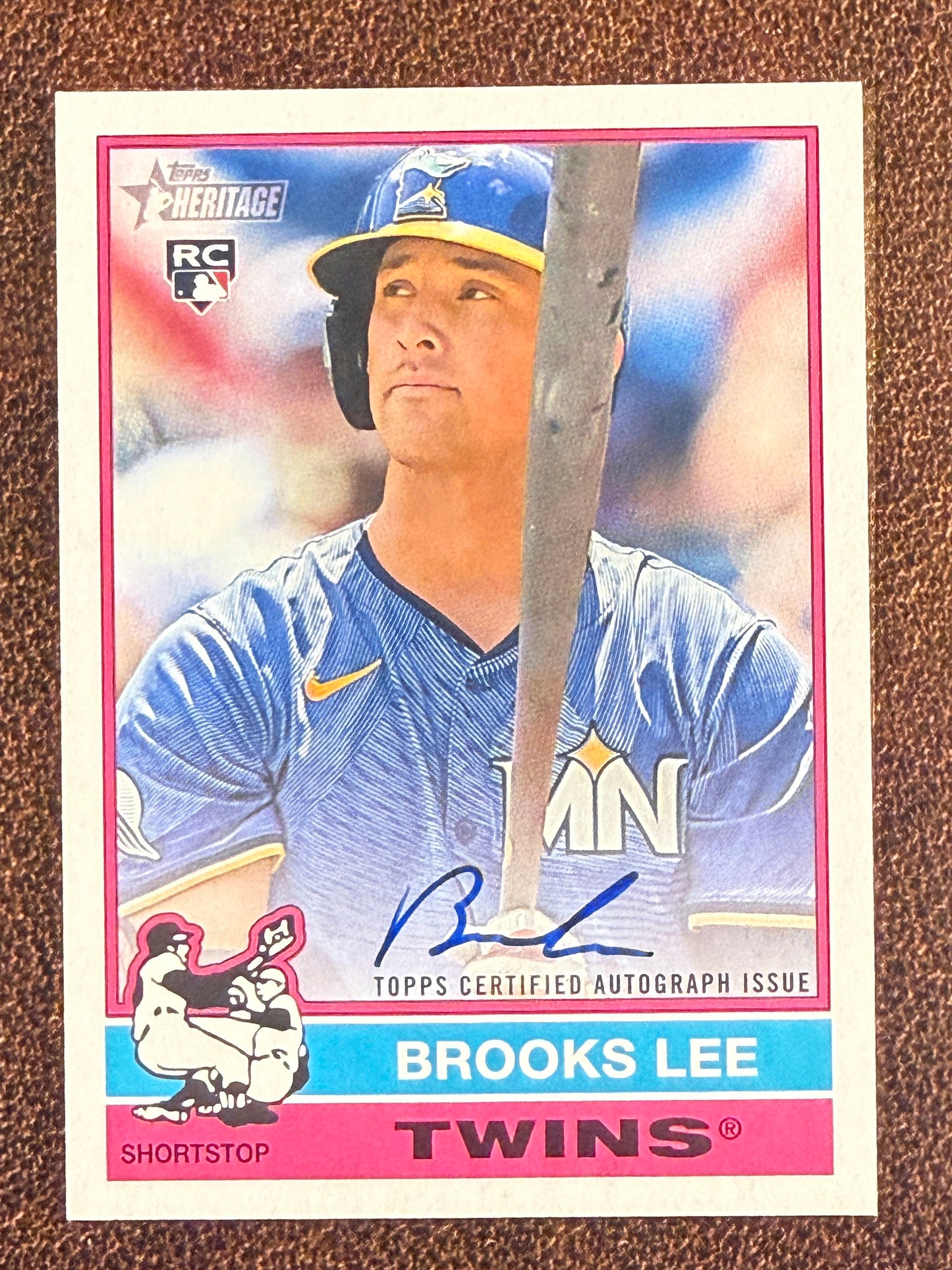 Brooks Lee - 2025 Topps Heritage - Rookie Real One AUTO - Twins