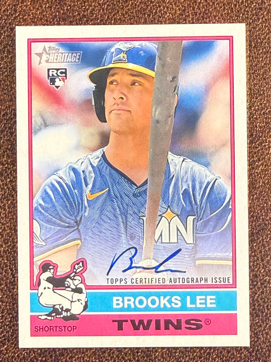 Brooks Lee - 2025 Topps Heritage - Rookie Real One AUTO - Twins