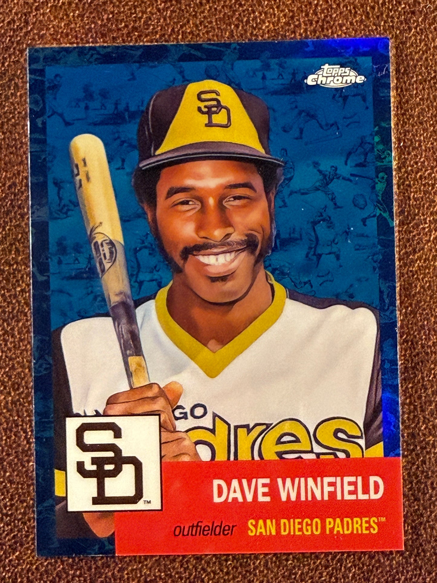 Dave Winfield - 2022 Topps Chrome Platinum Anniversary - BLUE Toil /199 - Padres