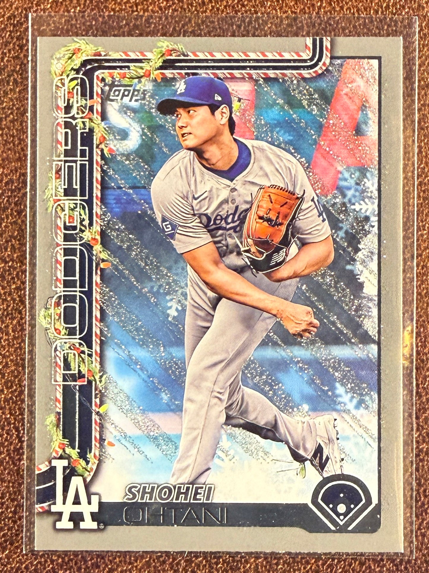 Shohei Ohtani - 2025 Topps Holiday - Silver Glitter - Dodgers