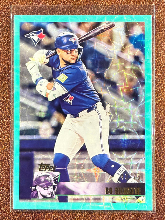 Bo Bichette - 2025 Topps Archives - AQUA Scope Foilboard /75 - Blue Jays