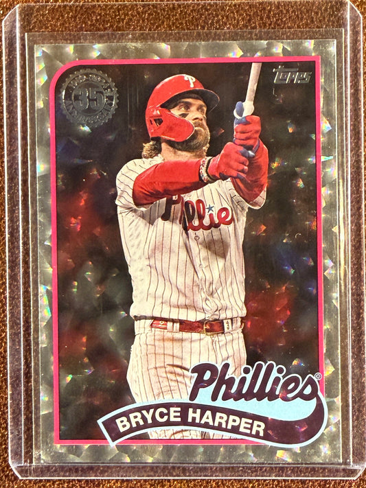 Bryce Harper - 2024 Topps Series 2 - Silver Crackle 1989 Insert - Phillies
