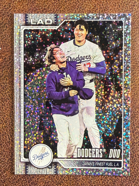 Shohei Ohtani/Yoshinobu Yamamoto - 2026 Topps Series 1 - Confetti Parallel - Dodgers