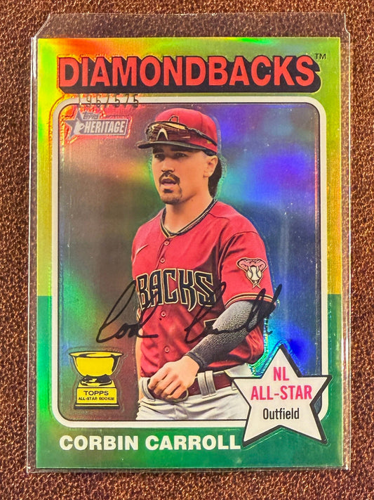 Corbin Caroll - 2024 Topps Heritage - Chrome Refractor /575 - Diamondbacks