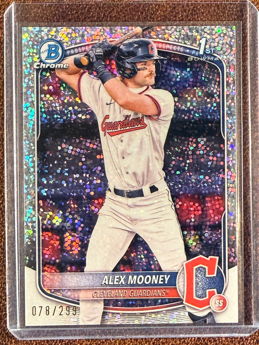 Alex Mooney - 2025 Bowman - 1st Bowman Speckle /299 - Guardians