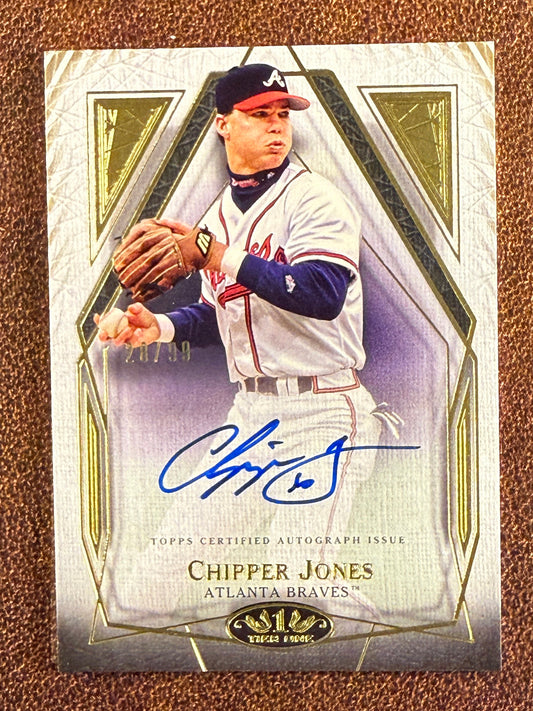 Chipper Jones - 2022 Topps Tier One - On Card AUTO /99 - Braves