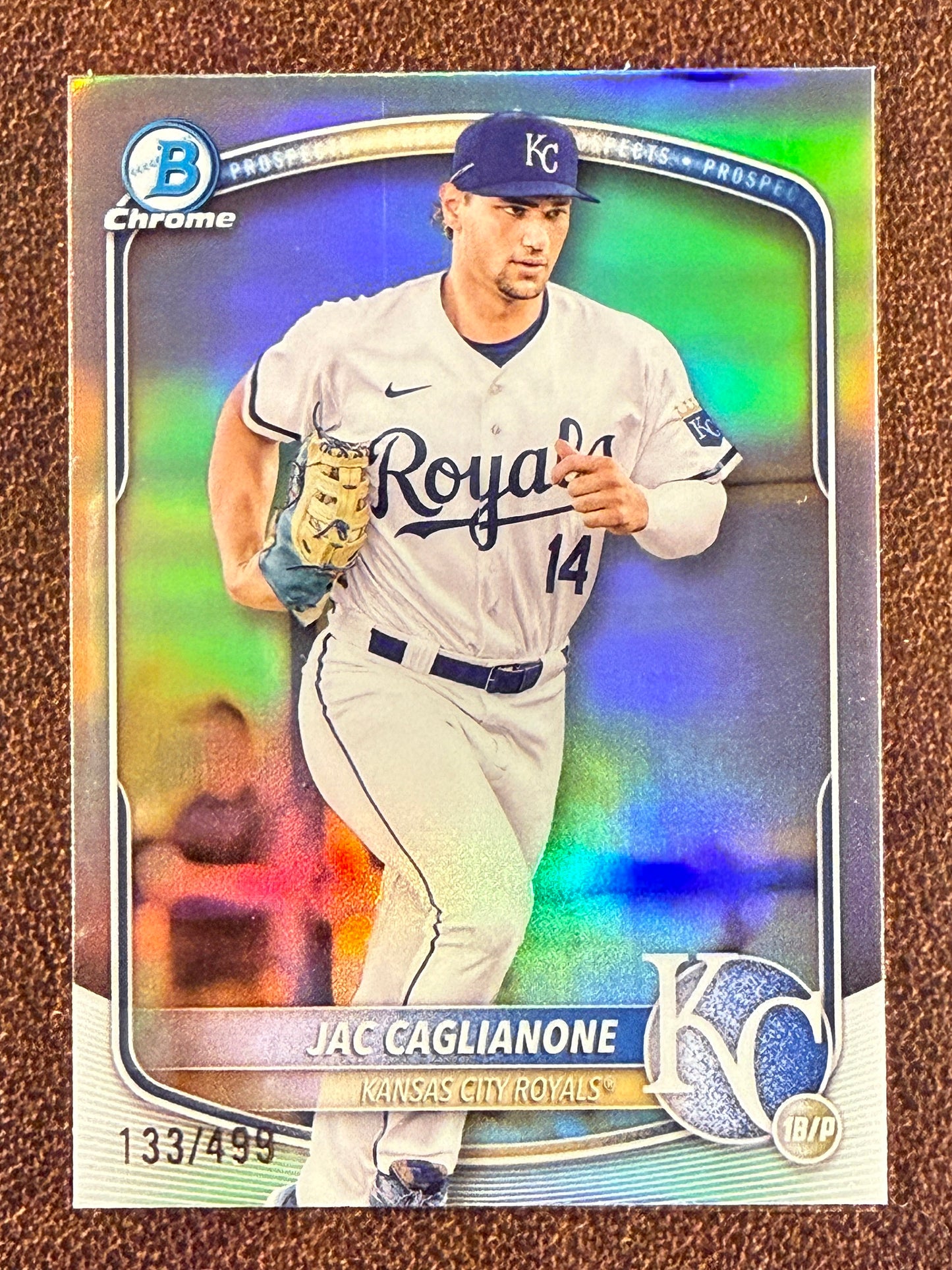 Jac Caglianone - 2026 Bowman Chrome - Prospect Refractor /499 (*Print Line*) - Royals