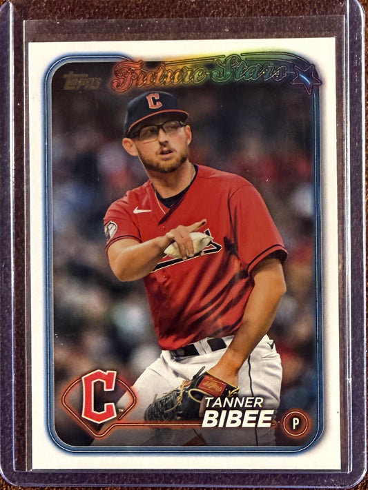 Tanner Bibee - 2024 Topps Series 2 - Future Stars Golden Mirror SSP - Guardians