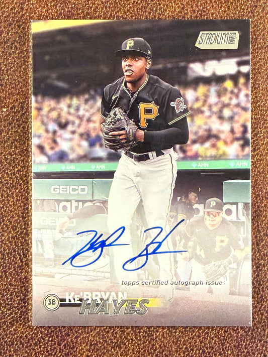 KeBryan Hayes - 2023 Topps Stadium Club - AUTO - Pirates