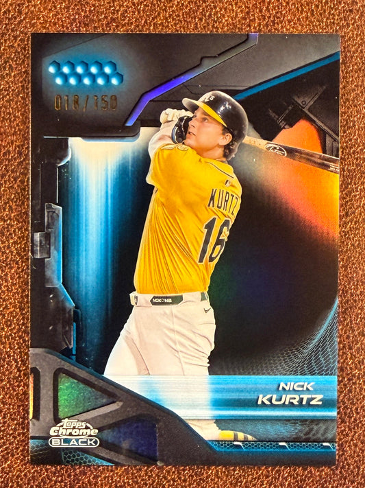 Nick Kurtz - 2026 Topps Chrome Black - BLUE /150 - Athletics