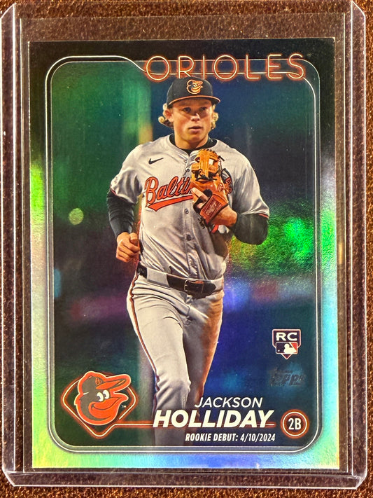 Jackson Holliday - 2024 Topps Update - Rookie Rainbow Foil - Orioles (*Corner Whiting*)