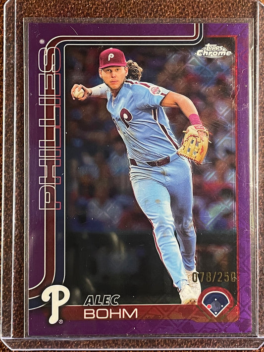 Alec Bohm - 2025 Topps Chrome - PURPLE Logofractor /250 - Phillies