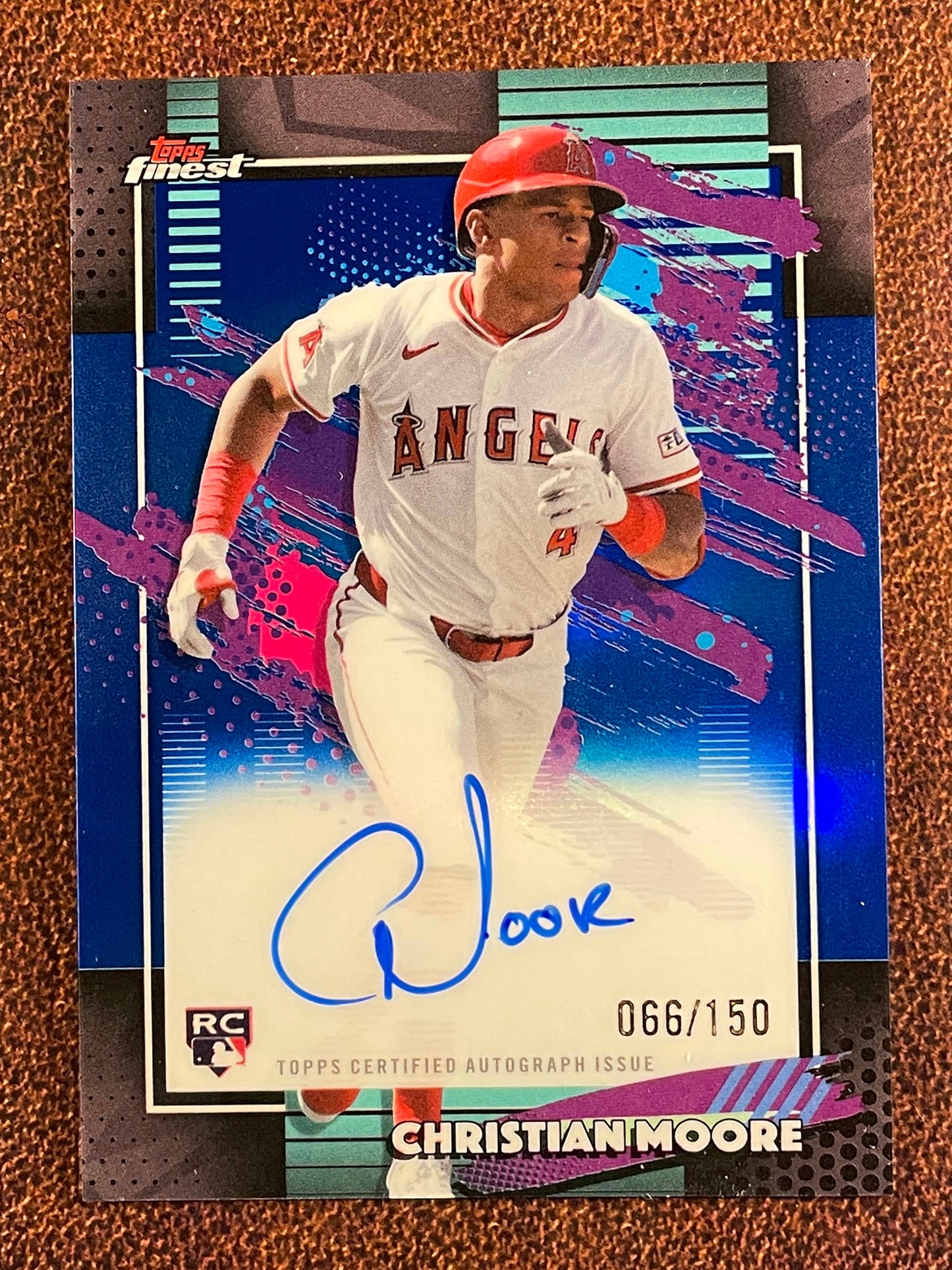 Christian Moore - 2026 Topps Finest - BLUE AUTO /150 - Angels