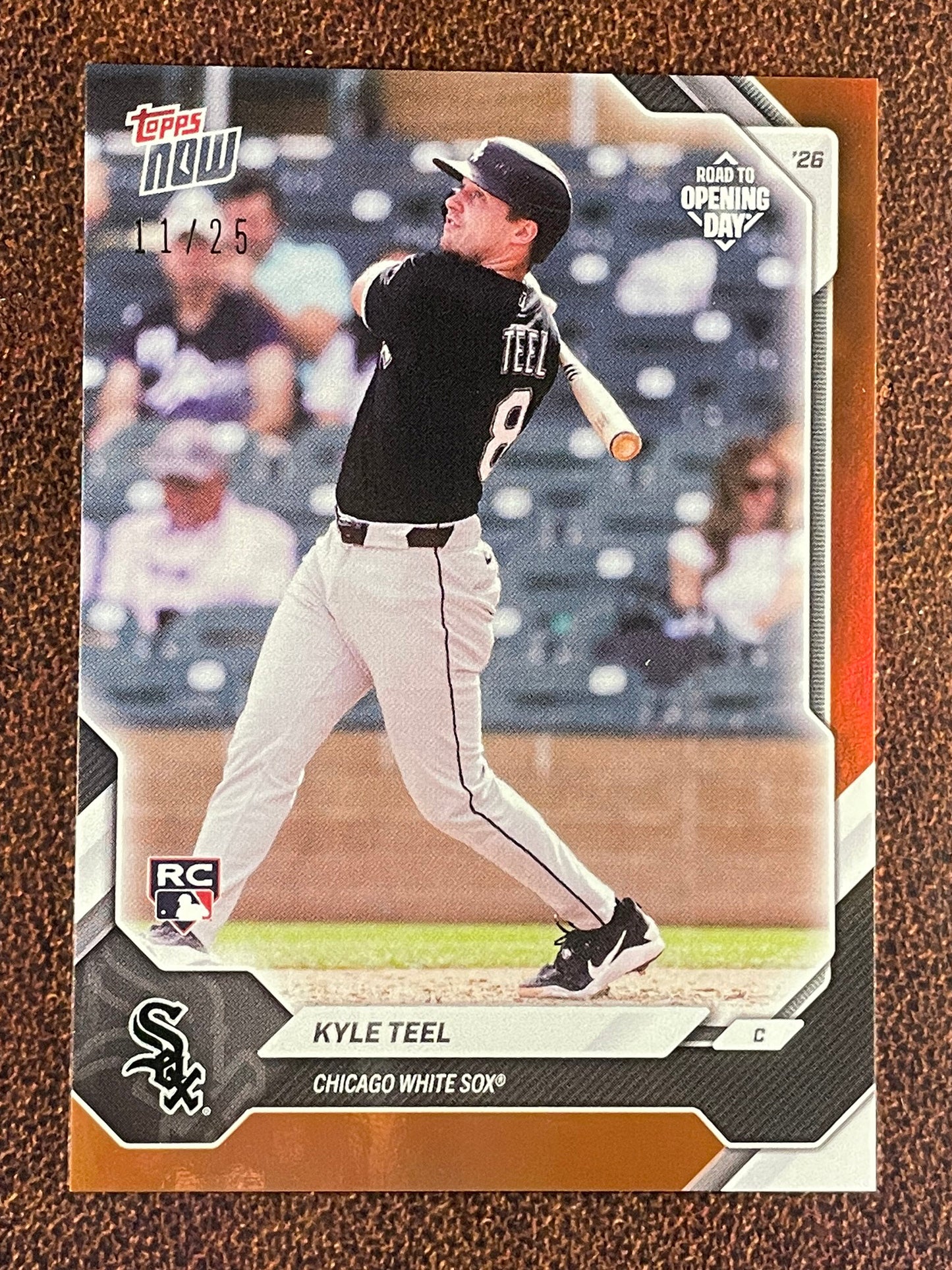 Kyle Teel - 2026 Topps Now Road to Opening Day - ORANGE Foil /25 - White Sox