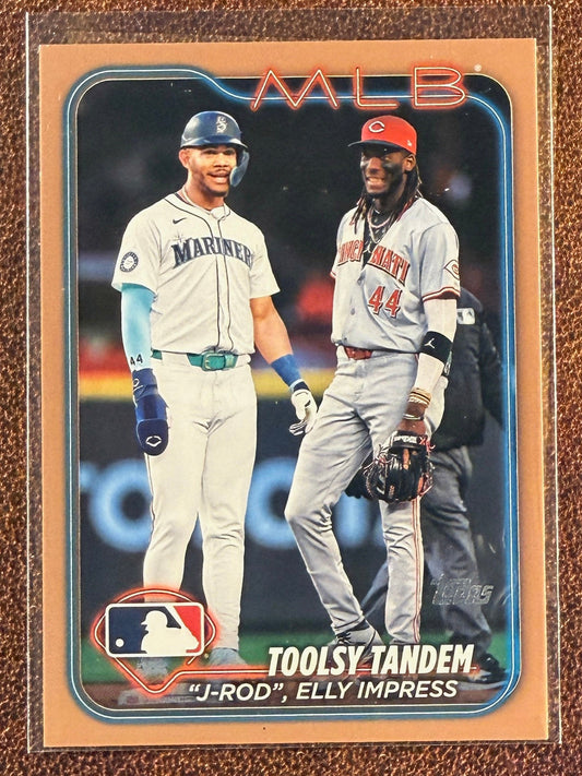 Elly De La Cruz/Julio Rodriguez - 2024 Topps Update - GOLD /2025 - Reds