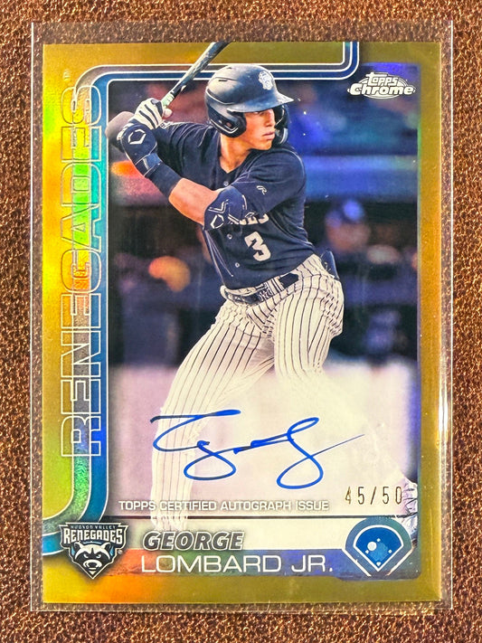 George Lombard Jr. - 2025 Topps Pro Debut - GOLD AUTO /50 - Yankees