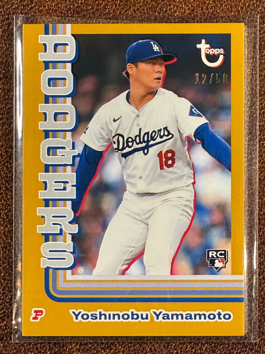 Yoshinobu Yamamoto - 2024 Topps Brooklyn Collection - GOLD /50 - Dodgers