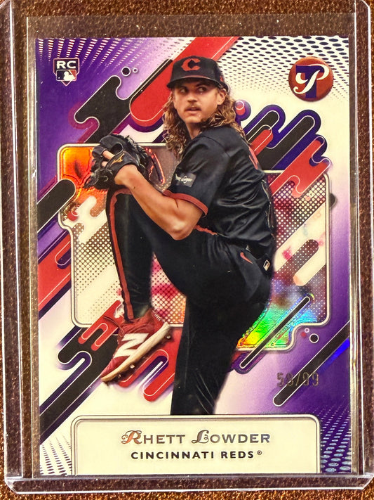 Rhett Lowder - 2025 Topps Pristine - Rookie PURPLE /99 - Reds