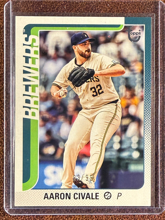 Aaron Civale - 2025 Topps Series 2 - Vintage Stock /99 - Brewers