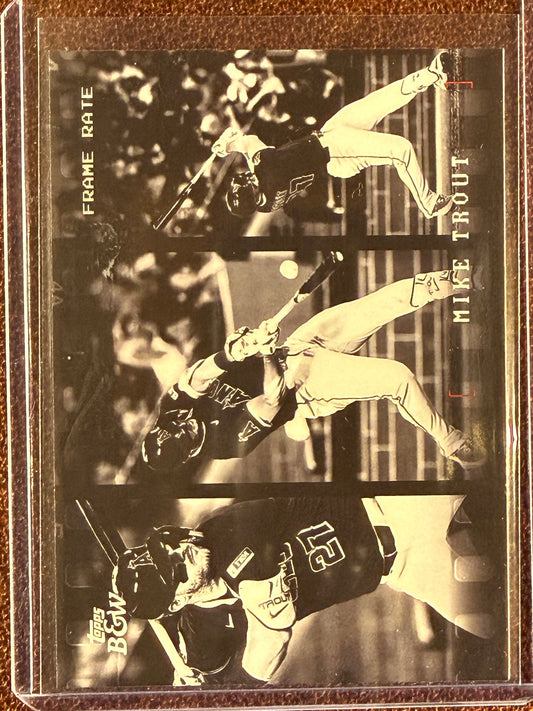 Mike Trout - 2025 Topps Black and White - Frame Rate - Angels