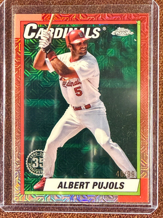 Albert Pujols - 2025 Topps Series 1 - GREEN Mojo /99 - Cardinals