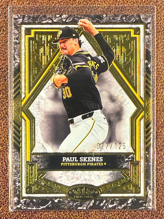 Paul Skenes - 2025 Topps Tier One - GOLD Foil /125 (*Slight Top Edge/Corner Issues*) - Pirates