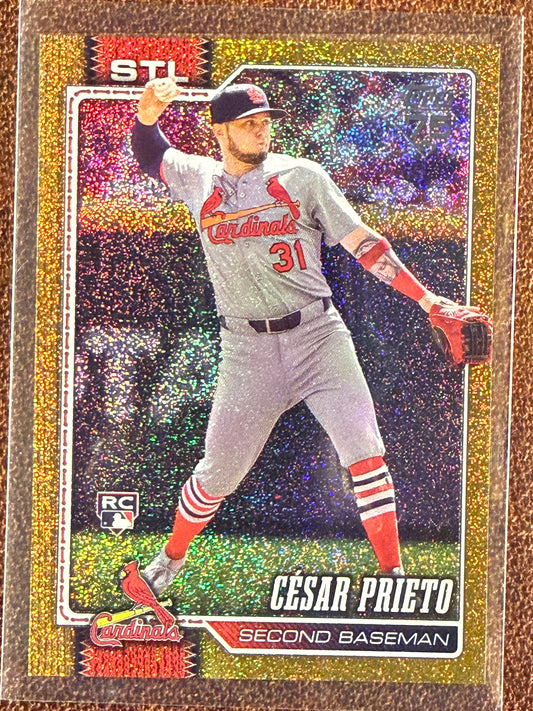 Cesar Prieto - 2026 Topps Series 1 - GOLD Sandglitter /50 - Cardinals