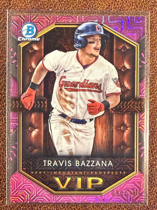 Travis Bazzana - 2025 Bowman Chrome - PINK VIP /199 - Guardians