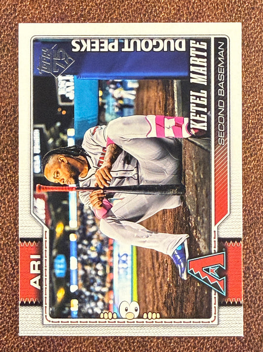 Ketel Marte - 2026 Topps Series 1 - Dugout Peeks - Diamondbacks