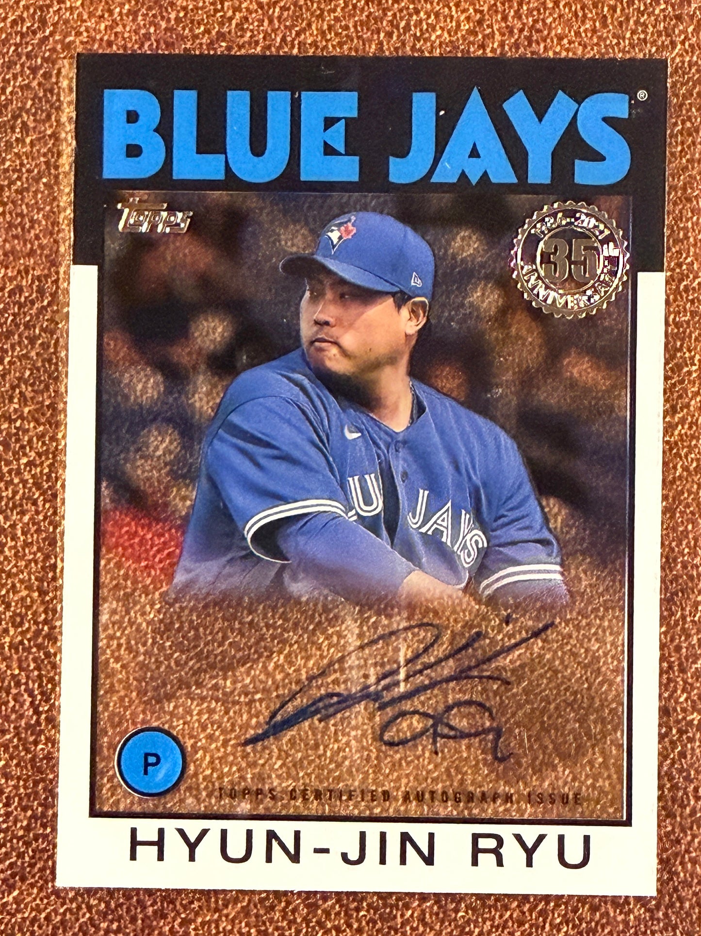 Hyun Jin Ryu - 2021 Topps Clearly Authentic - 1986 AUTO - Blue Jays