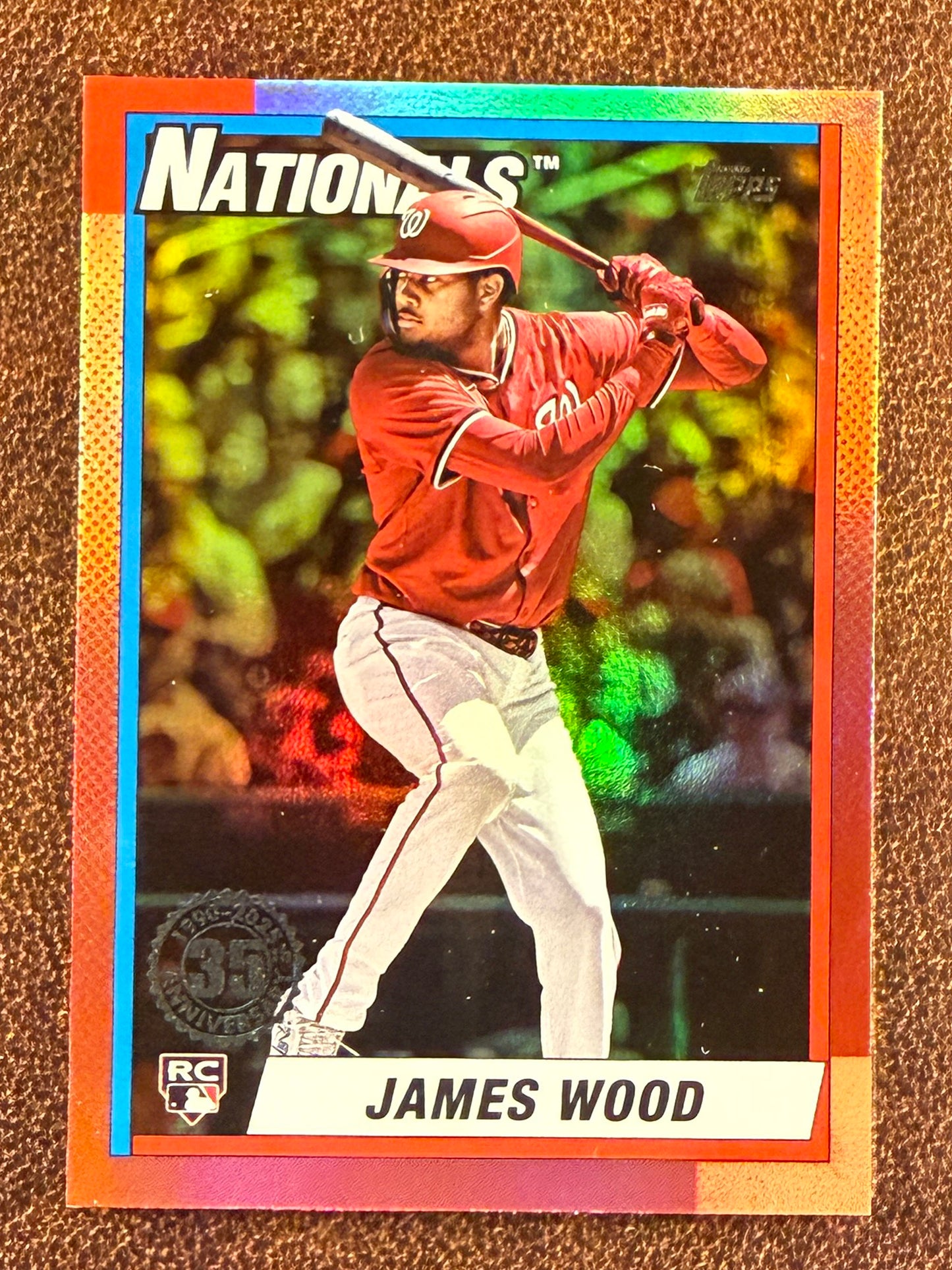 James Wood - 2025 Topps Update - GOLD 1990 Rookie /50 - Nationals