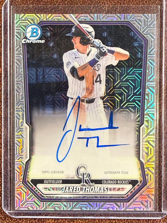 Jared Thomas - 2026 Bowman - MOJO AUTO - Rockies