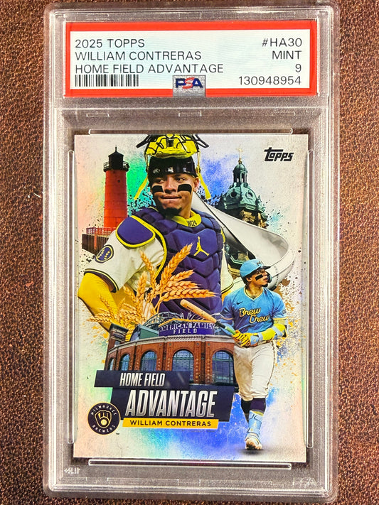 William Contreras - 2025 Topps Series 2 - Home Field Advantage (PSA 9) - Brewers