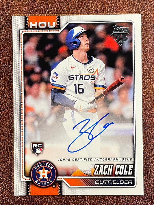 Zach Cole - 2026 Topps Series 2 - Real One AUTO - Astros