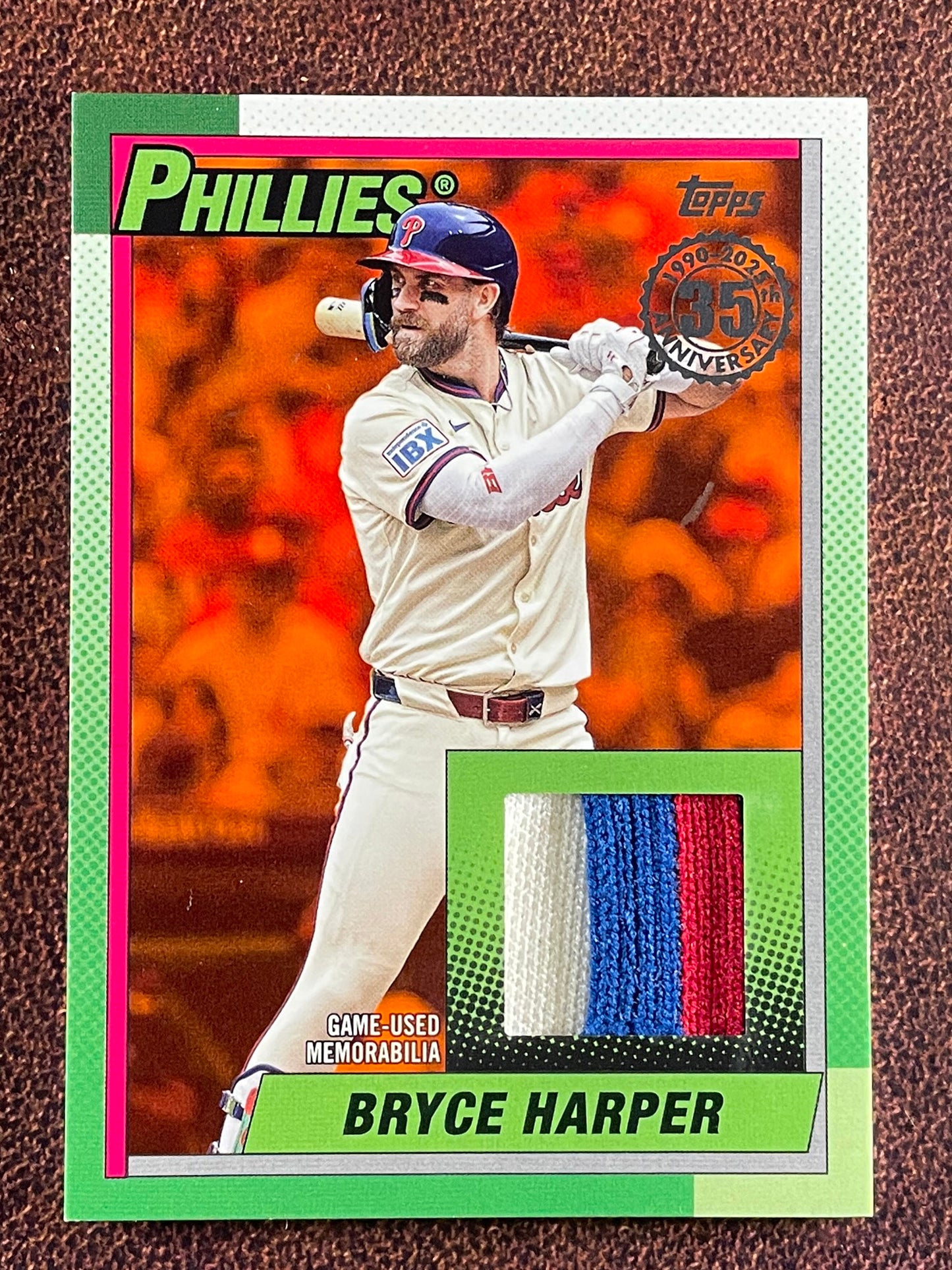 Bryce Harper - 2025 Topps Series 1 - ORANGE 1990 RELIC /25 - Phillies