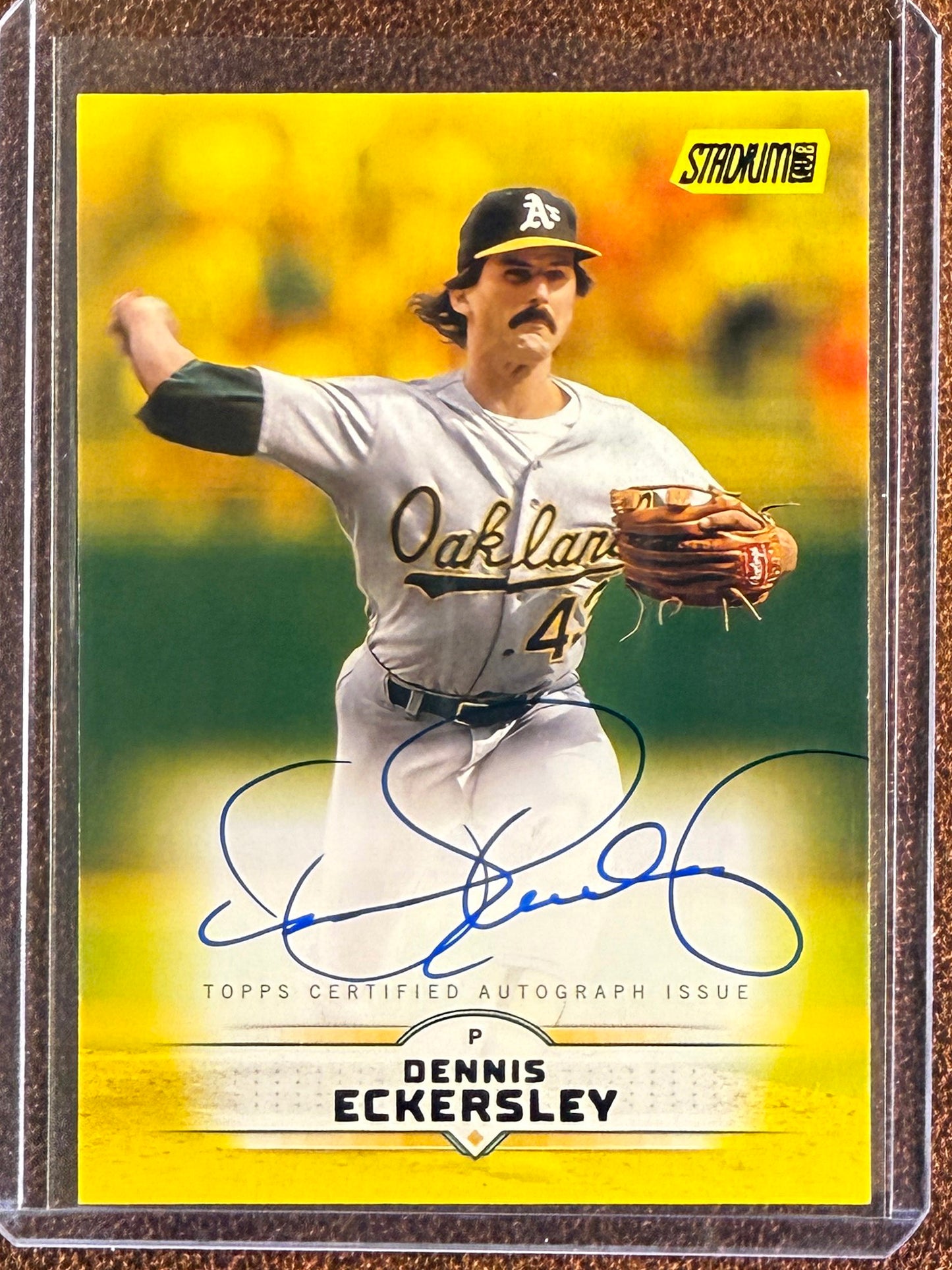 Dennis Eckersley - 2025 Topps Stadium Club - Yellow AUTO - Athletics