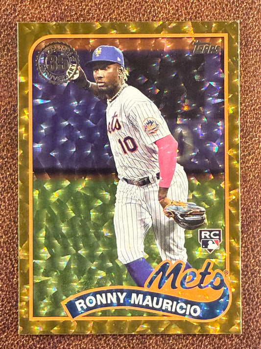 Ronny Mauricio - 2024 Topps Series 1 - GOLD 1989 Crackle /50 - Mets