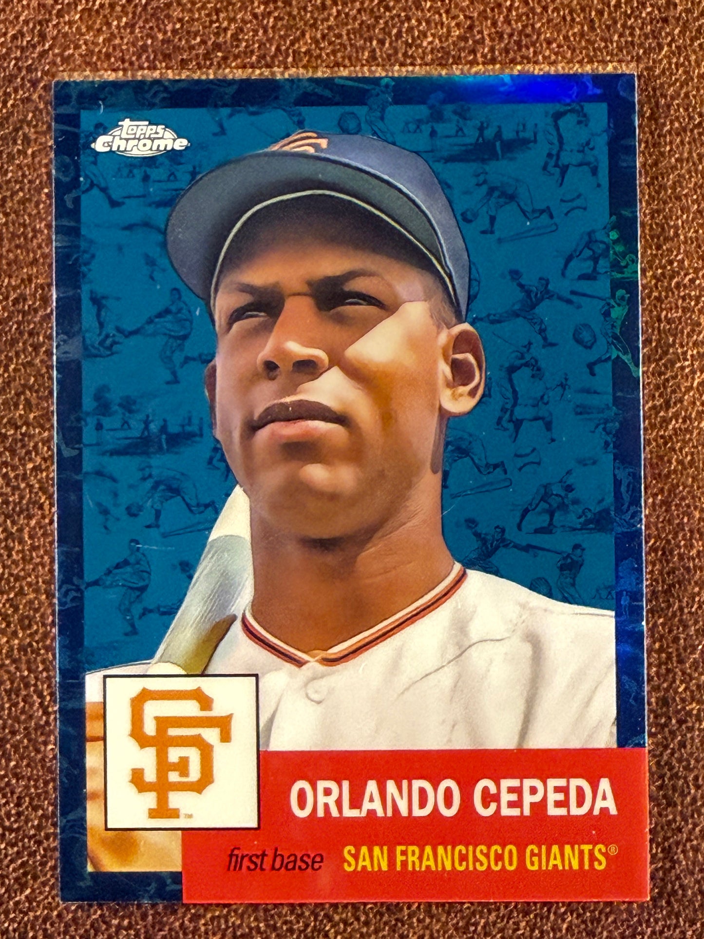 Orlando Cepeda - 2022 Topps Chrome Platinum Anniversary - BLUE Toil /199 - Giants